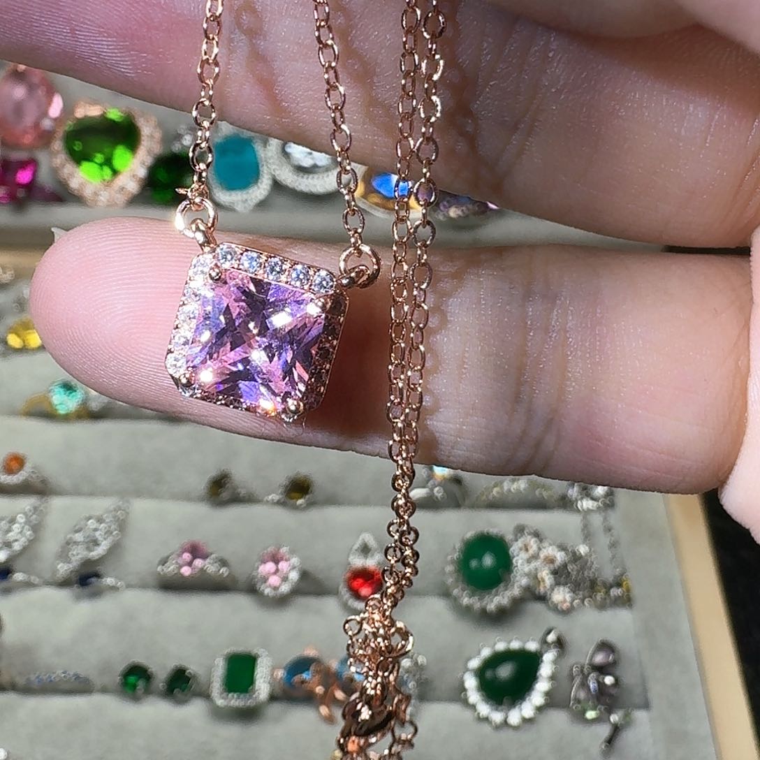 绿水晶戒指银S925镶嵌