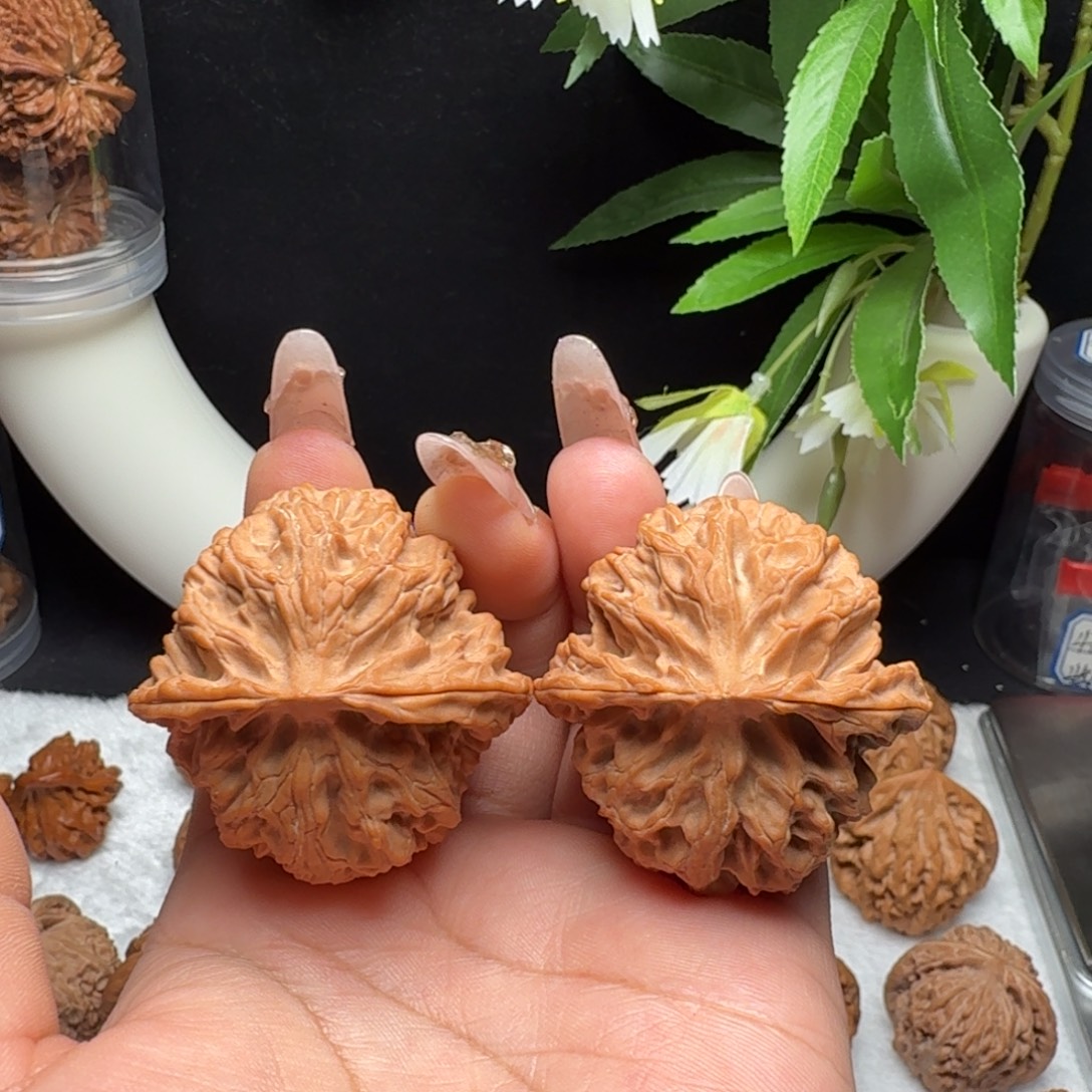 文玩核桃把件45苹果园48克