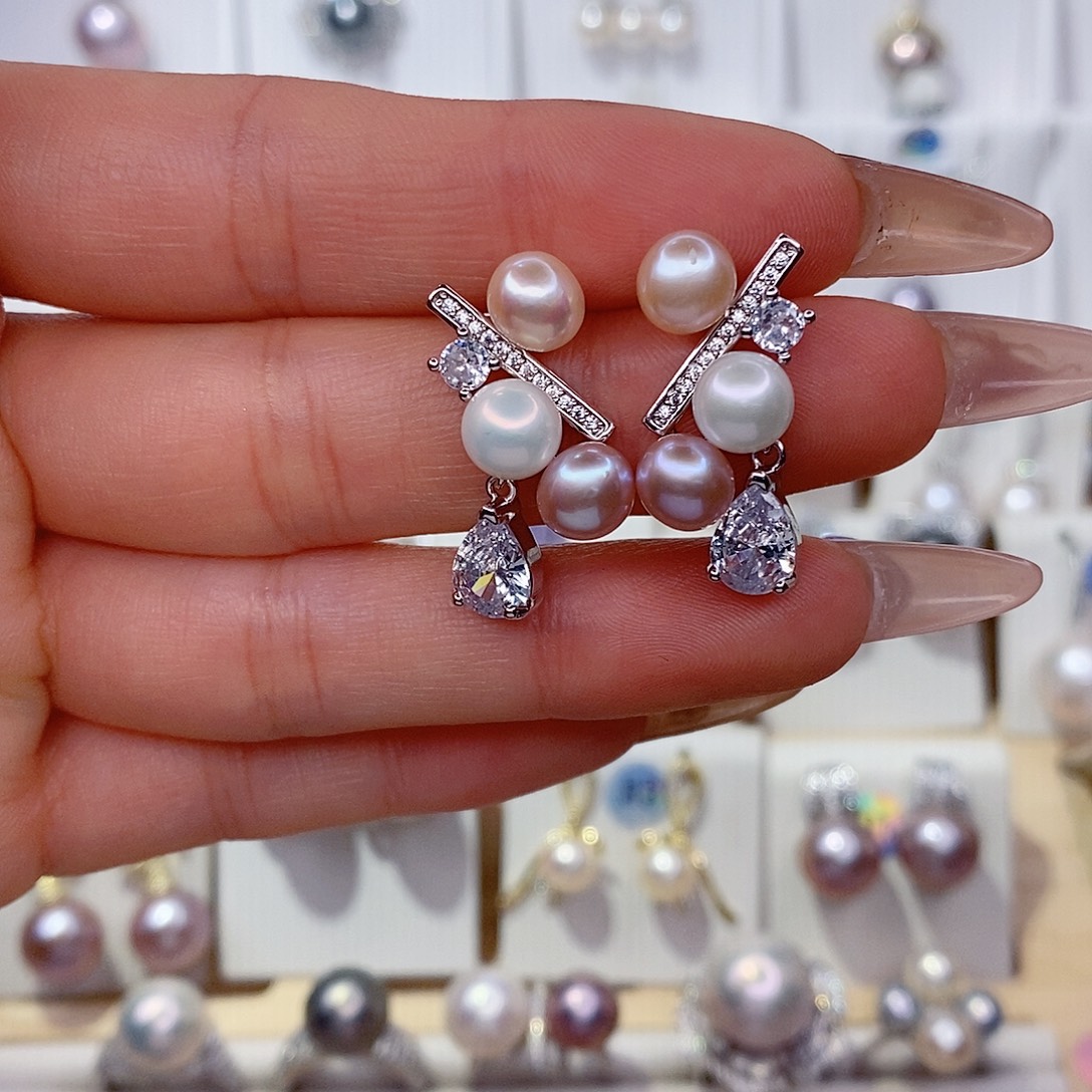 淡水珍珠未镶嵌耳饰