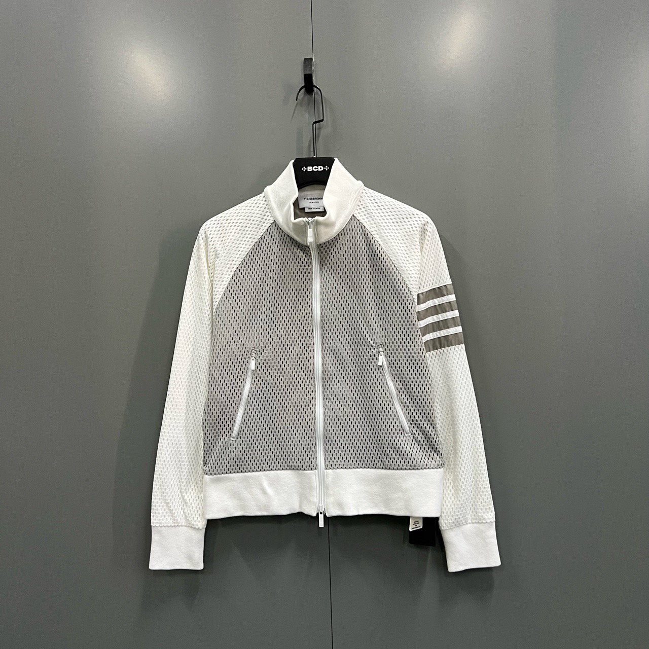 （jp）111 【XP】Thom Browne TB 白灰网格拉链外套 1码/95新
