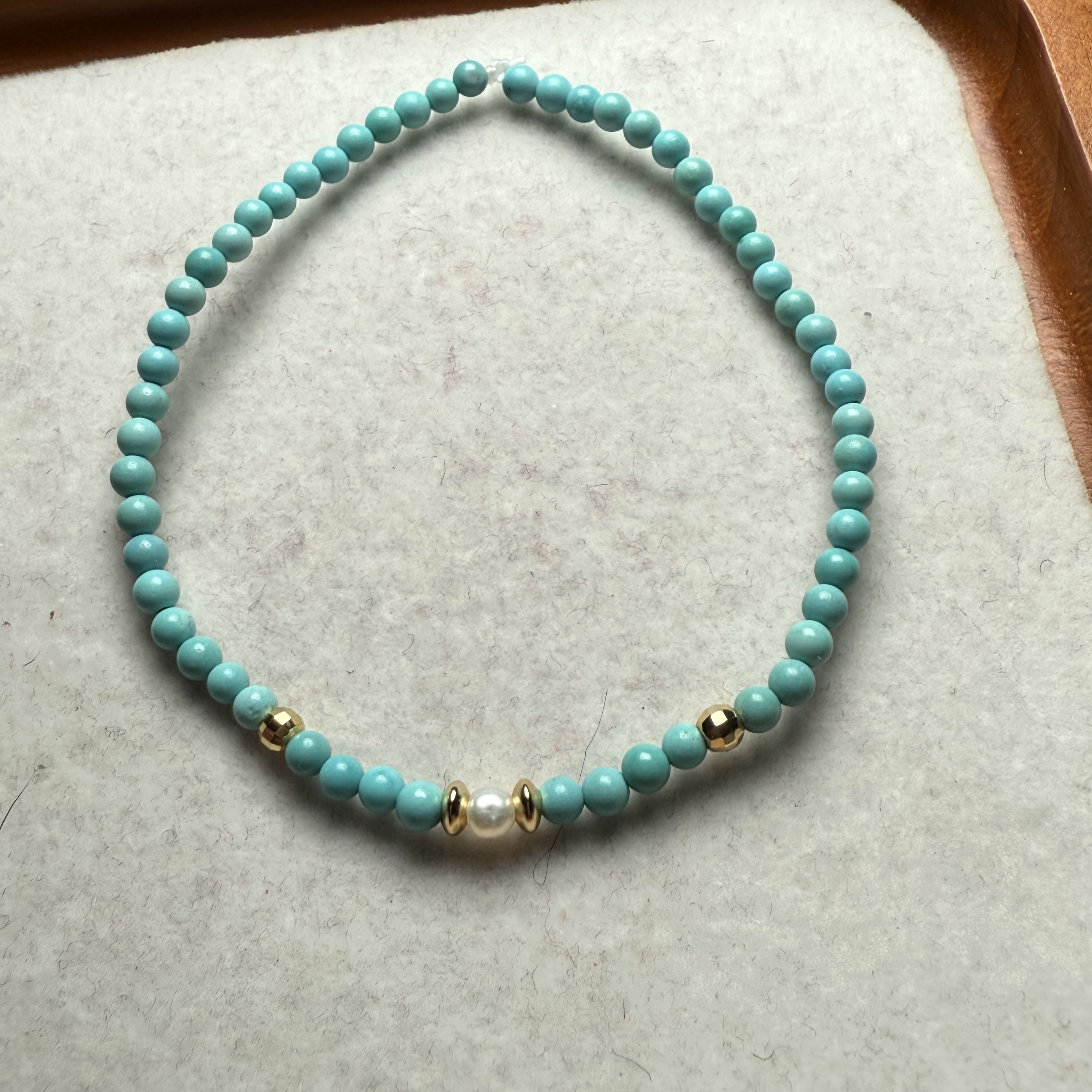 精品原矿高瓷蓝玉化料米珠手串3.2mm左右盘玩玉化基地做地大证书