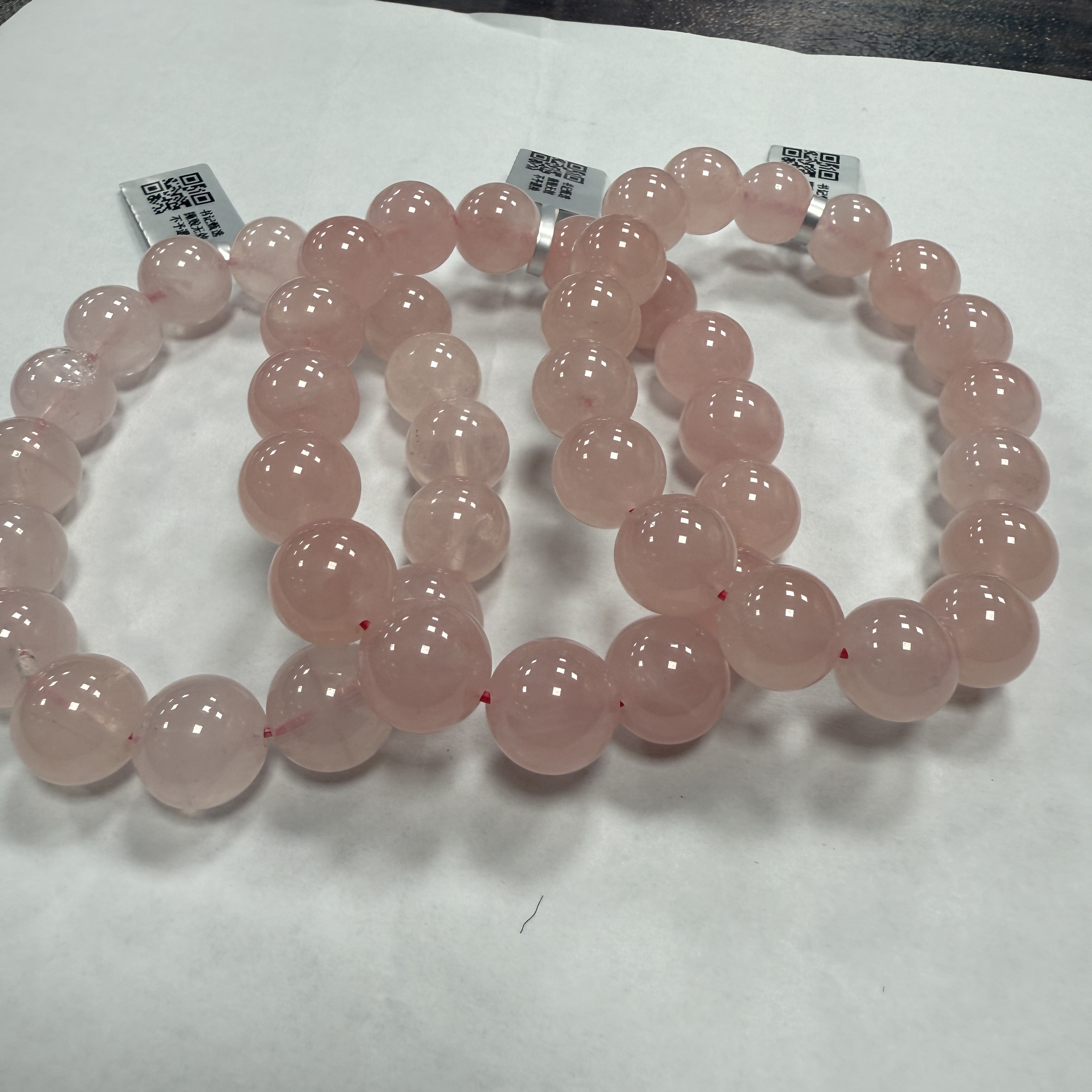 【小宝晶选】天然粉水晶单圈手链 多样性发一件 约12mm 018CK