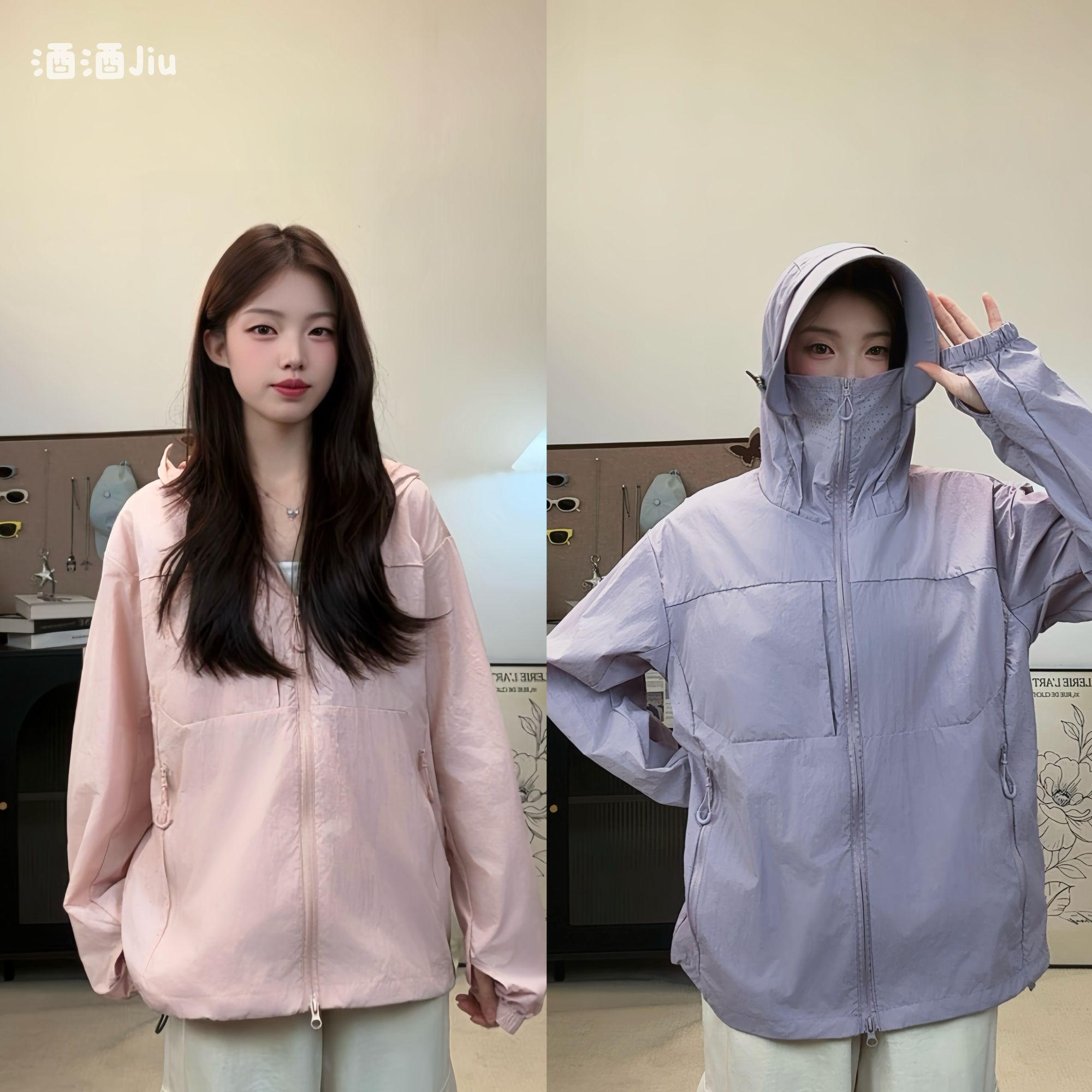 【清仓！！冰皮防晒衣升级版】夏季户外男女通用可拆卸帽檐透气