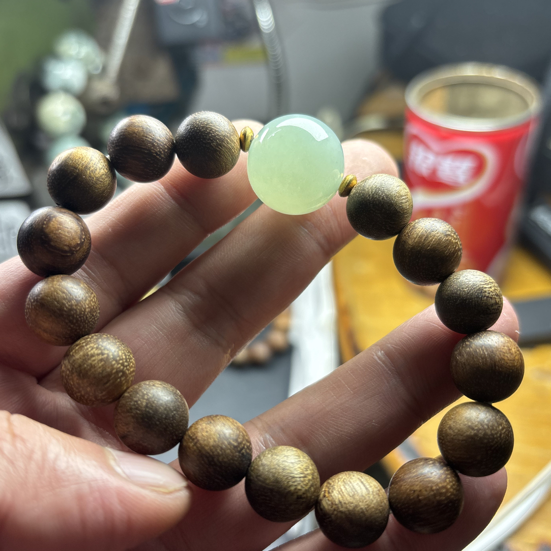 缅甸天然翡翠冰胶蓝底卡18.6