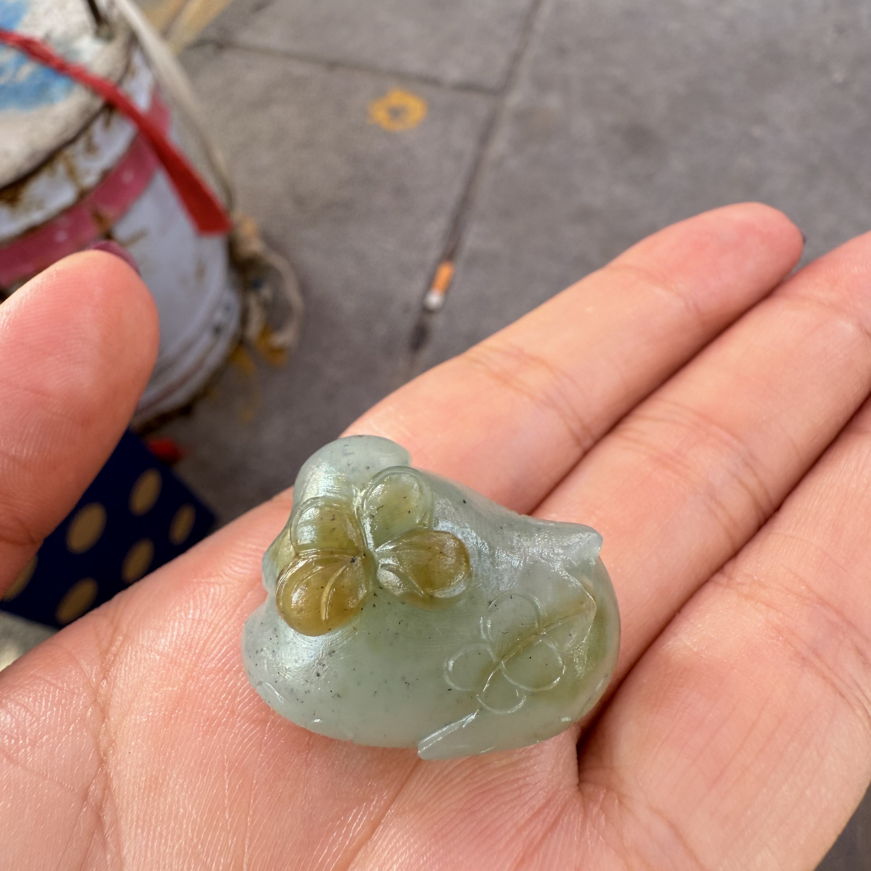 定制新疆和田玉蓝调青花猪咪