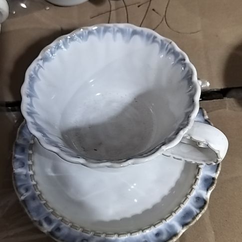 瓷片微瑕烟兰咖啡杯两套一组