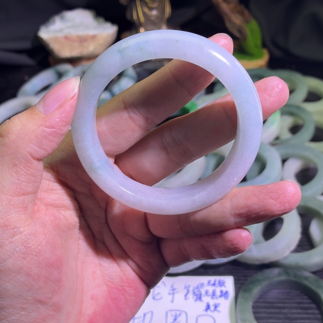 定制翡翠未镶嵌天然翡翠A货毛胚手镯定制