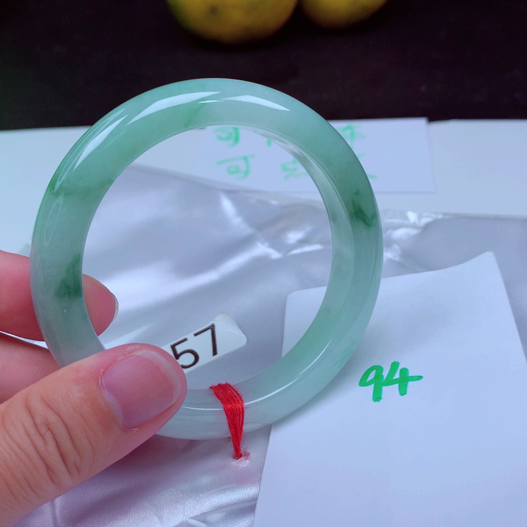 未镶嵌手镯翡翠缅甸天然A货翡翠手镯56.4