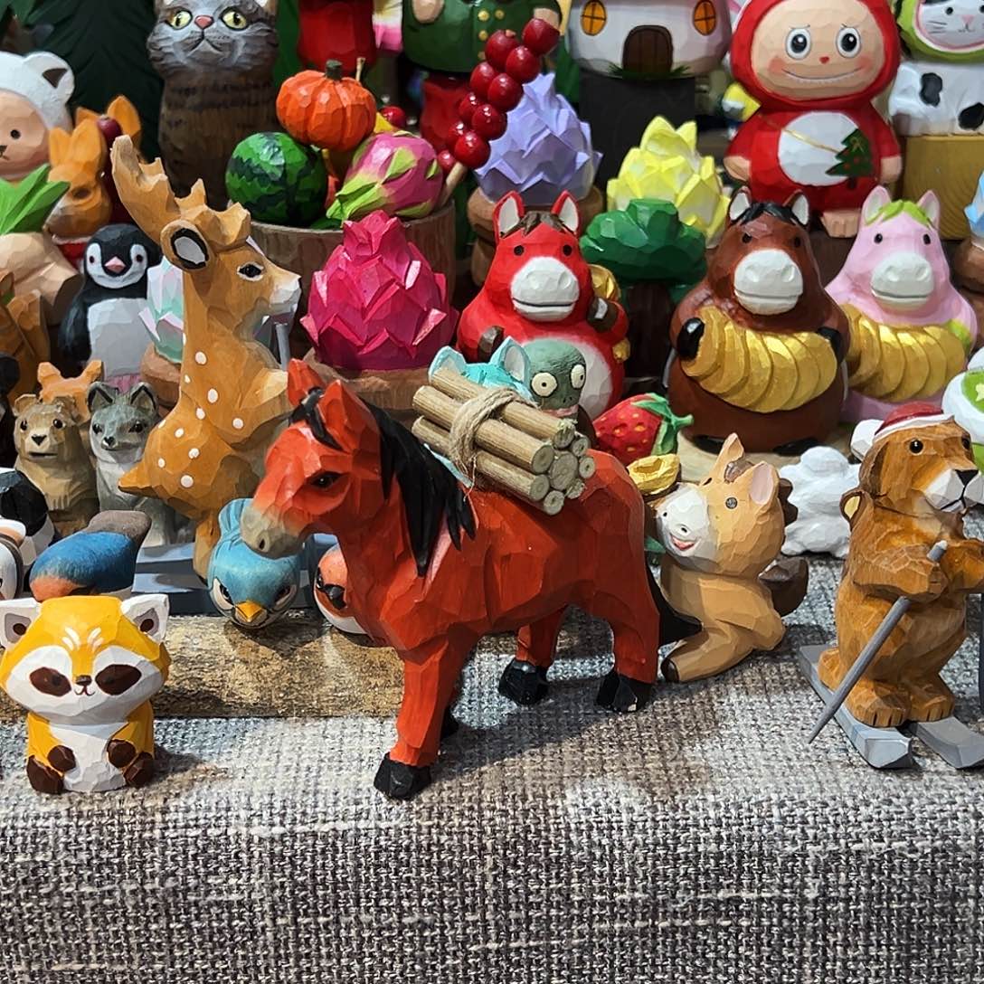 木马上来财小马摆件