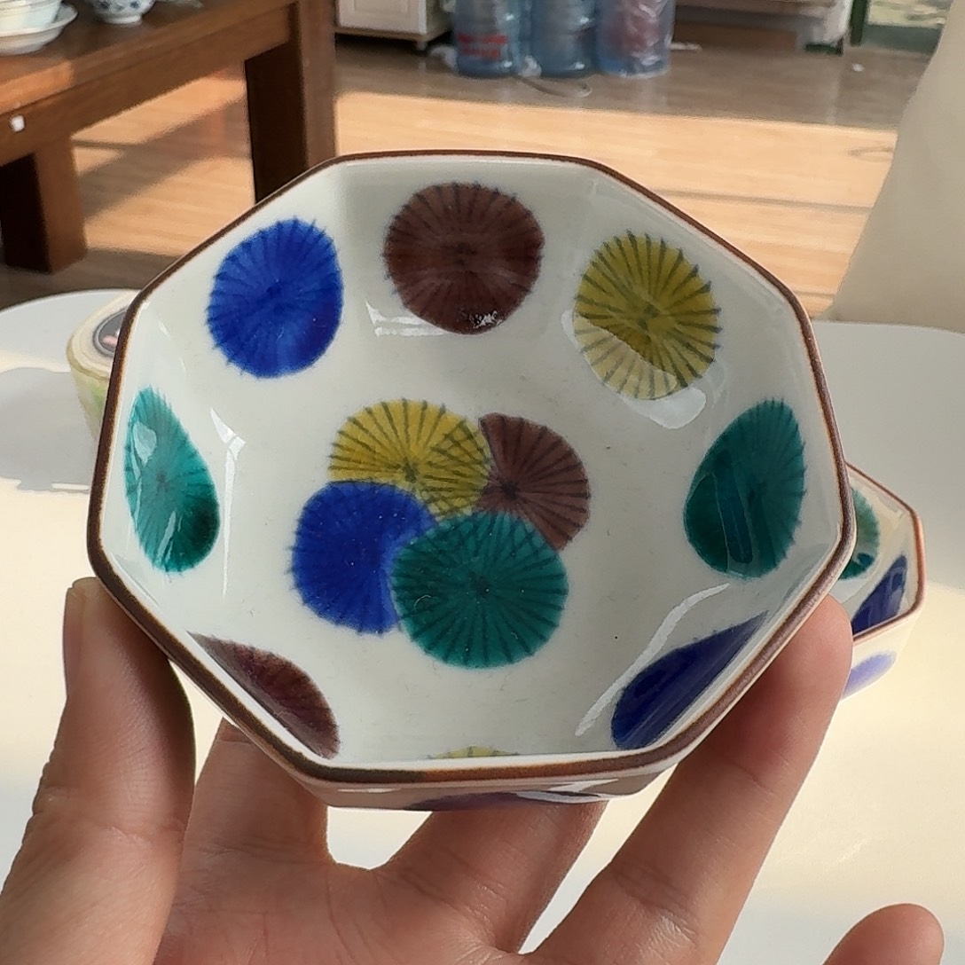 瓷九谷烧松绘9厘米八角钵