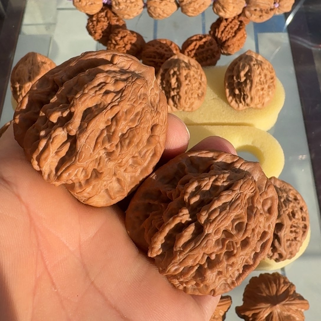 永***.桃核把件文玩核桃虎头44.5