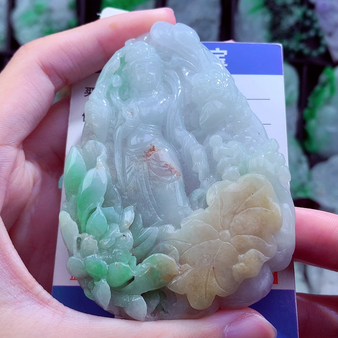 翡翠未镶嵌颈饰挂件