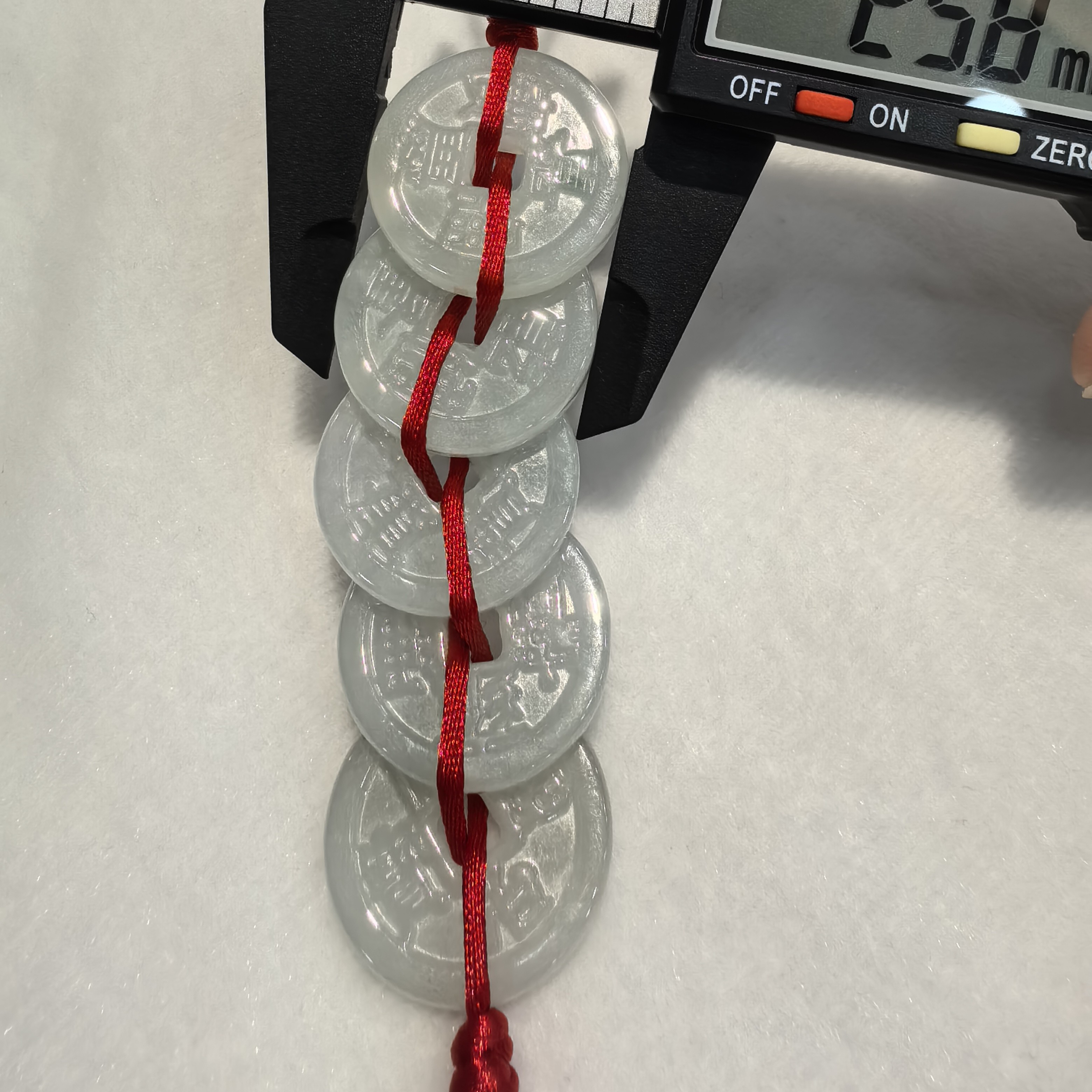 天然翡翠A货#五帝钱挂件美观实用寓意好编织