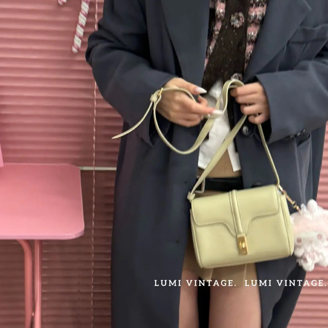 95新 Celine/思琳 mini soft 16 薄荷绿色单肩包72739283