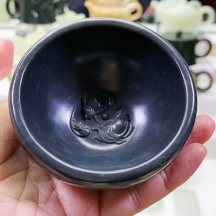 未镶嵌和田玉挂件茶盏120ml