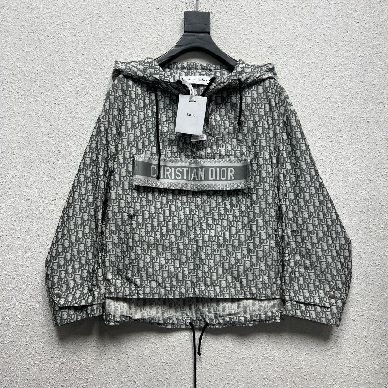未使用 DIOR/迪奥 限定款满印连帽拉链外套 全新原吊S码 YH16017