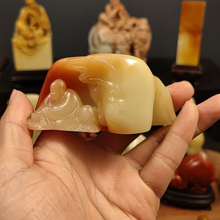 寿山石翠*玉摆件摆件摆件