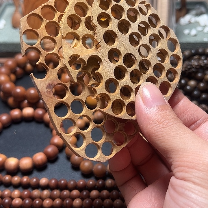 檀香木把件茶杯垫碎料