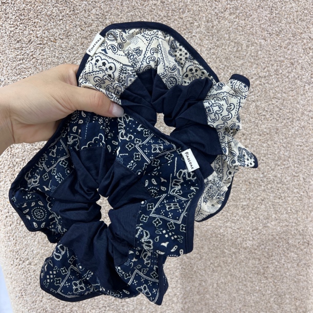 腰果花肠圈韩系气质复古