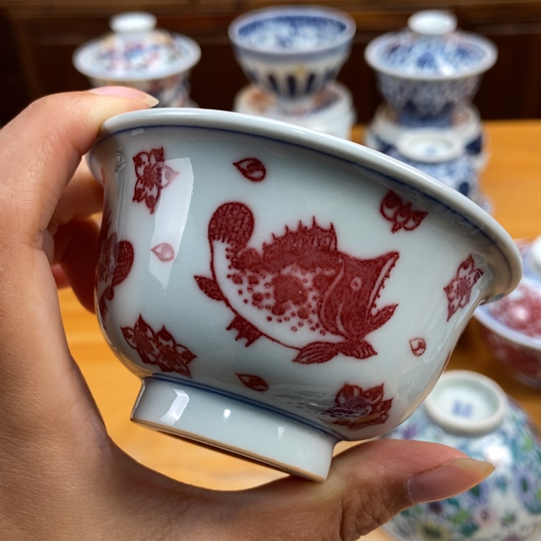 手绘现代茶具非古董
