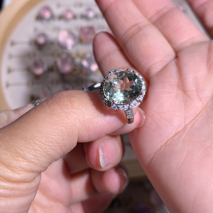 【闪购商品】水晶戒指银S925镶嵌Y****✊戒指