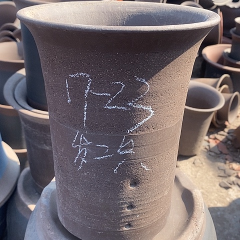 紫砂中国李新紫砂花盆，