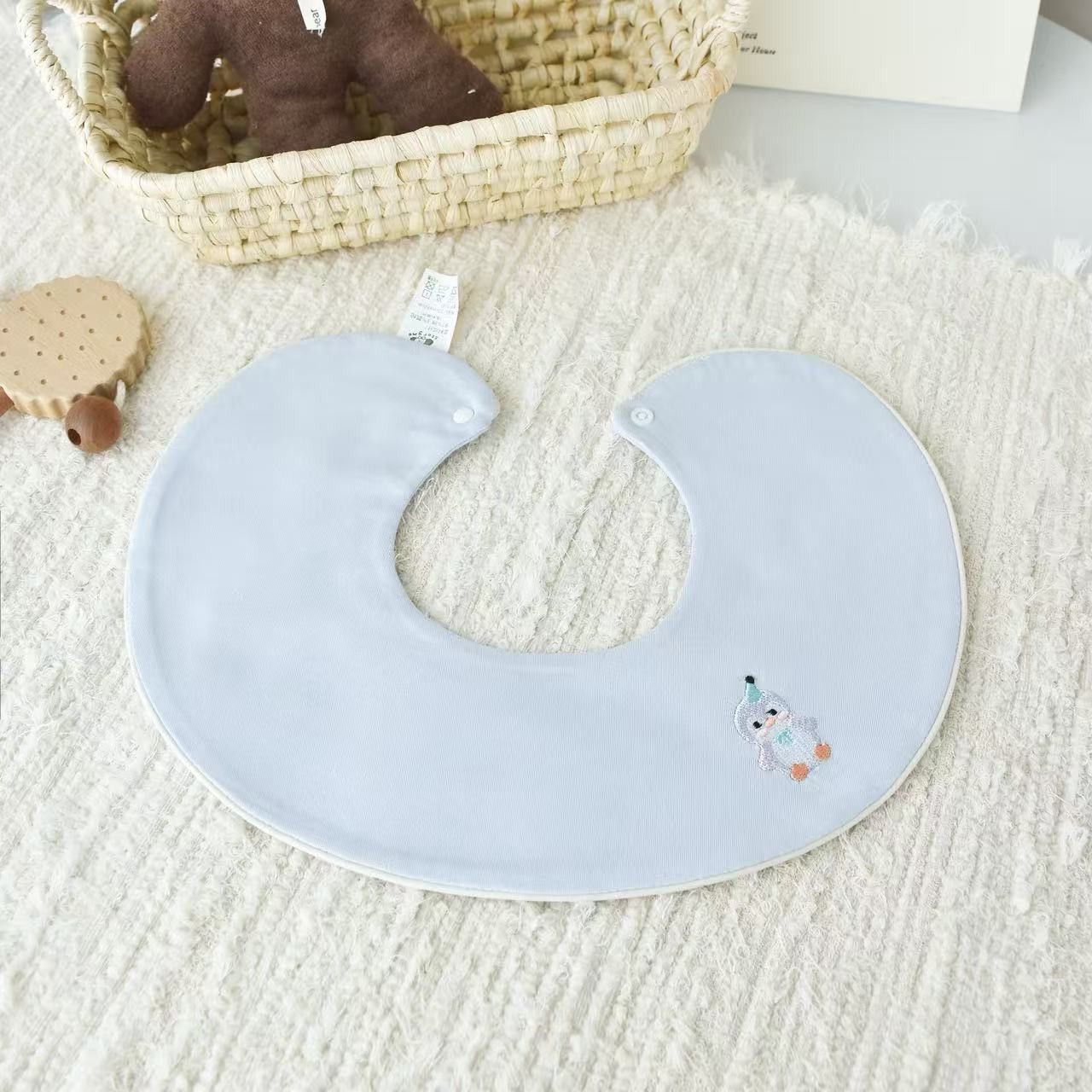 口水巾防水新生儿A类棉饭兜围嘴防吐奶四季婴儿口水防水巾