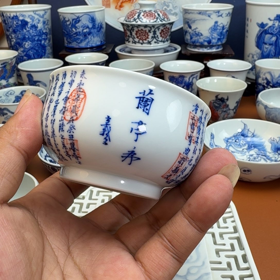 摆件洪****鹂景德镇全手工手绘陶瓷