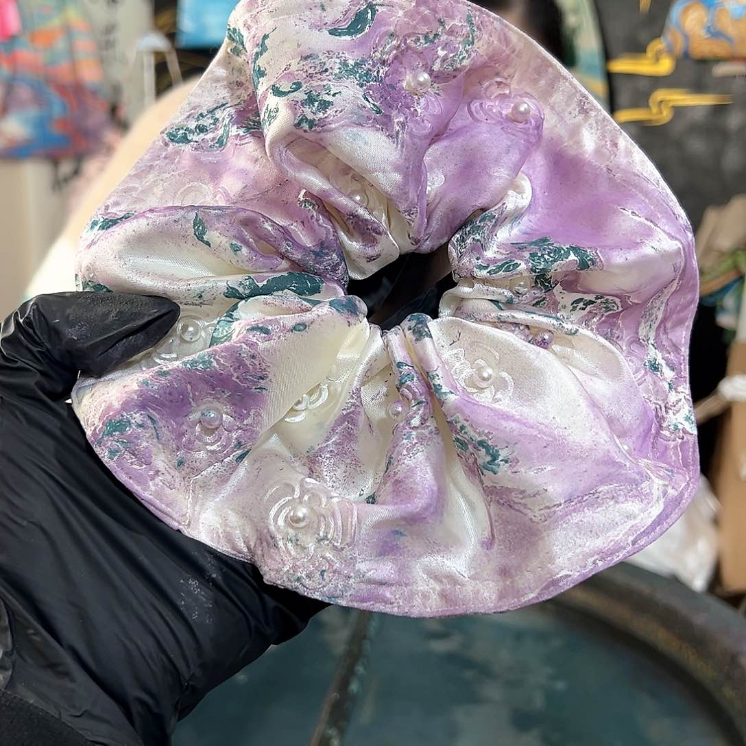 739薰衣草山茶圆饼发圈