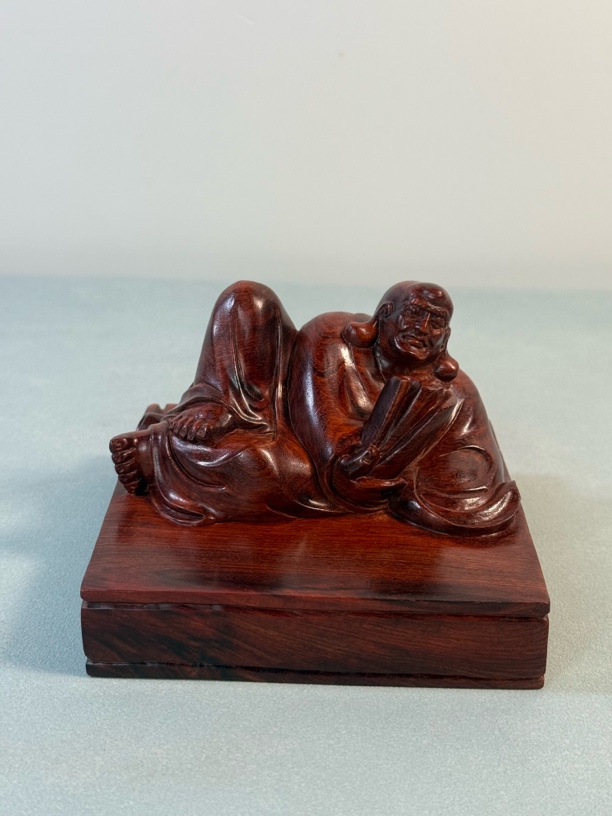小叶紫檀 罗汉摆件 居家办公摆件