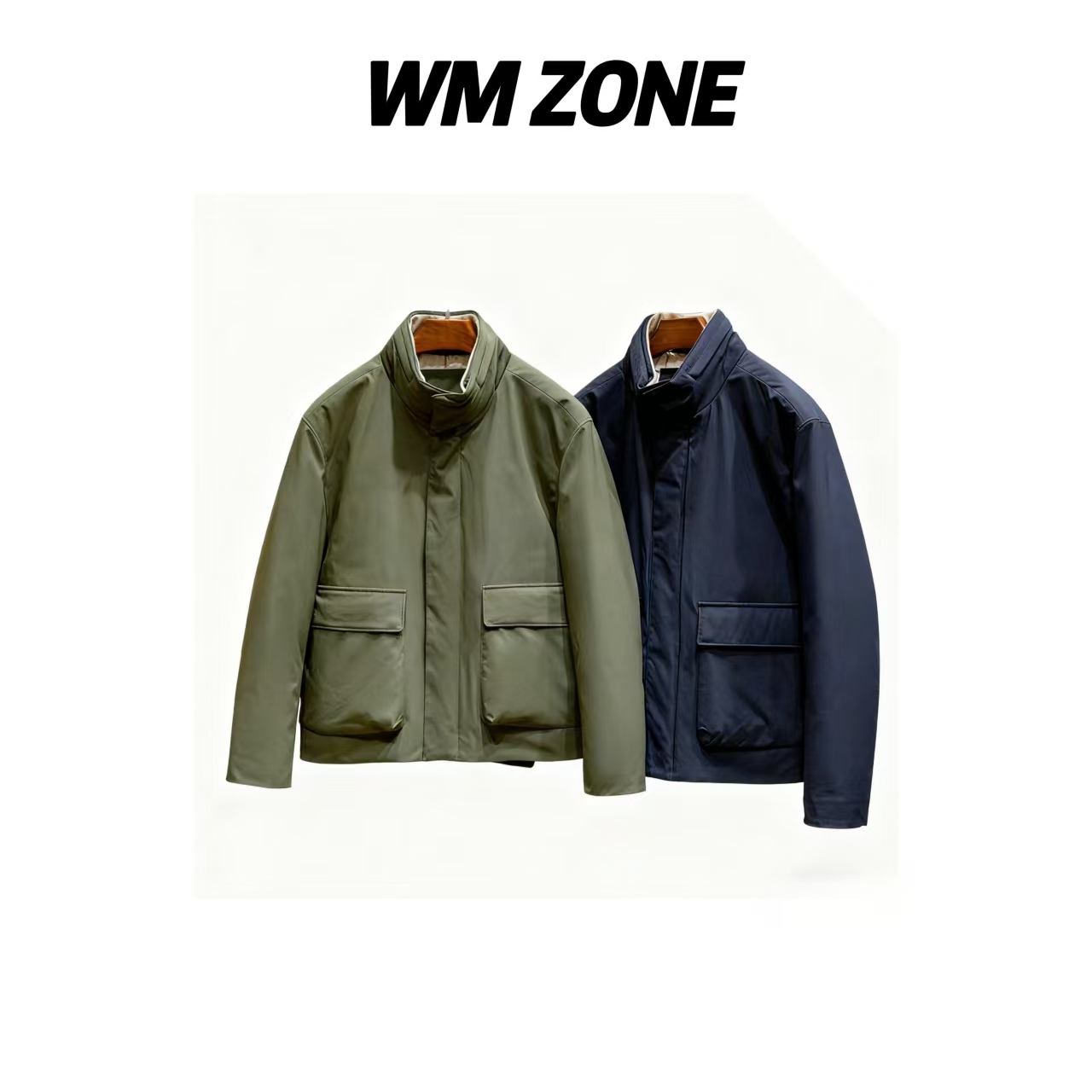 WM 3-2- 3977 LG7053 工装大口袋百搭立领鹅绒服