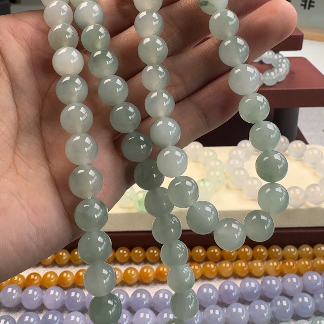 【闪购商品】定制翡翠未镶嵌翡翠珠串