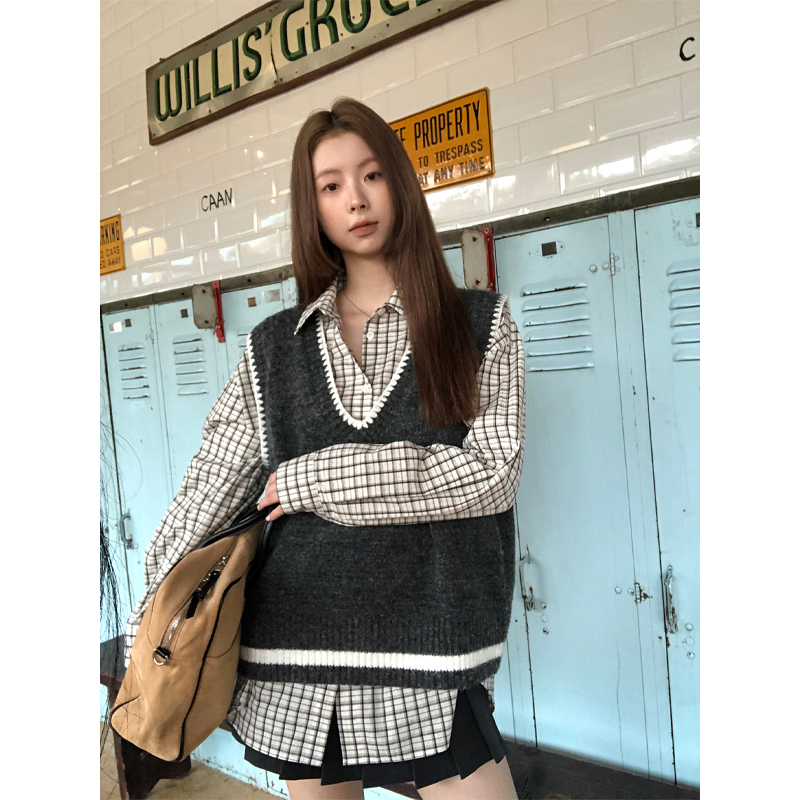 【HRG】背心 秋冬ins韩系气质辣妹修身针织背心B2763