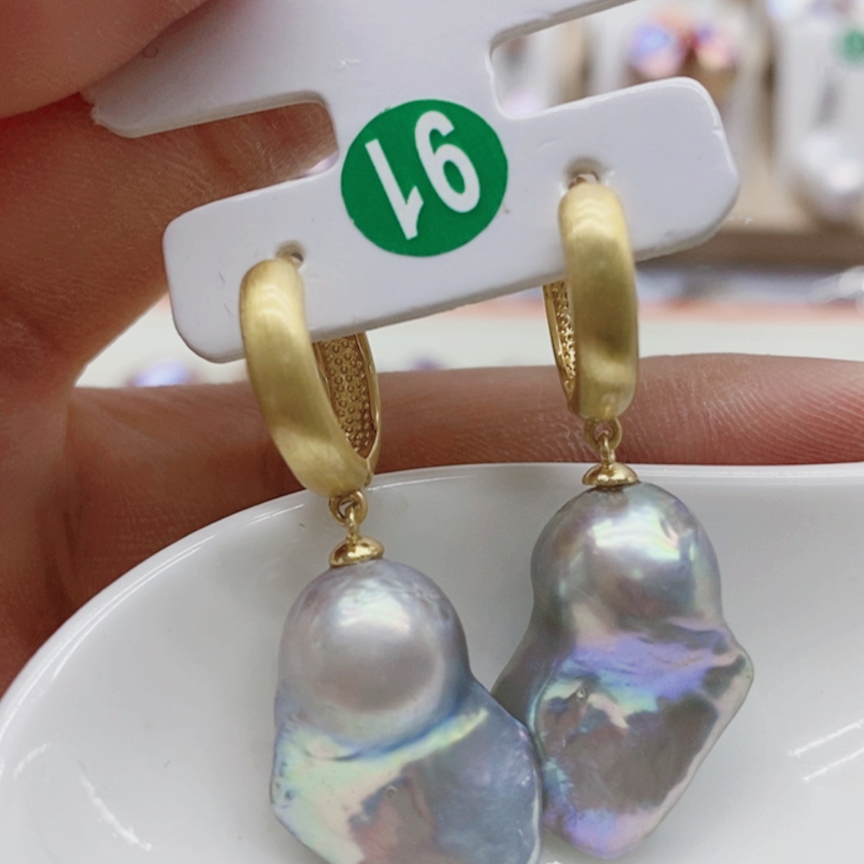 【闪购商品】淡水珍珠耳饰银S925镶嵌