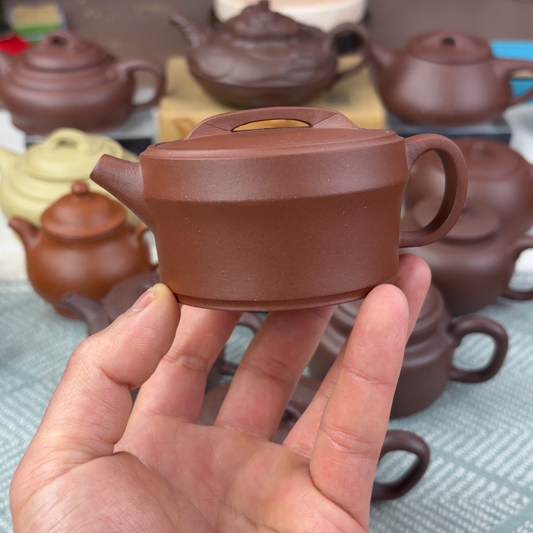 紫砂茶壶瓦当 紫泥 100cc