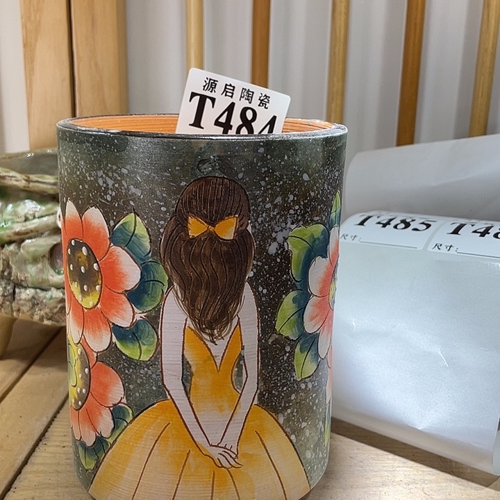 紫砂花盆景德镇陶瓷484