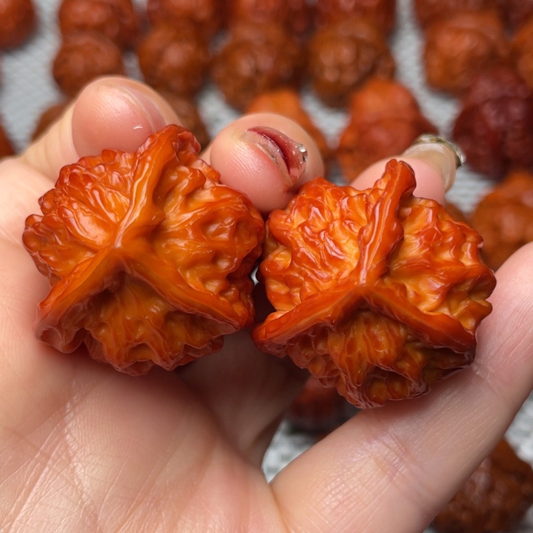 桃核吊坠文玩核桃 手把件 盘山三棱 32