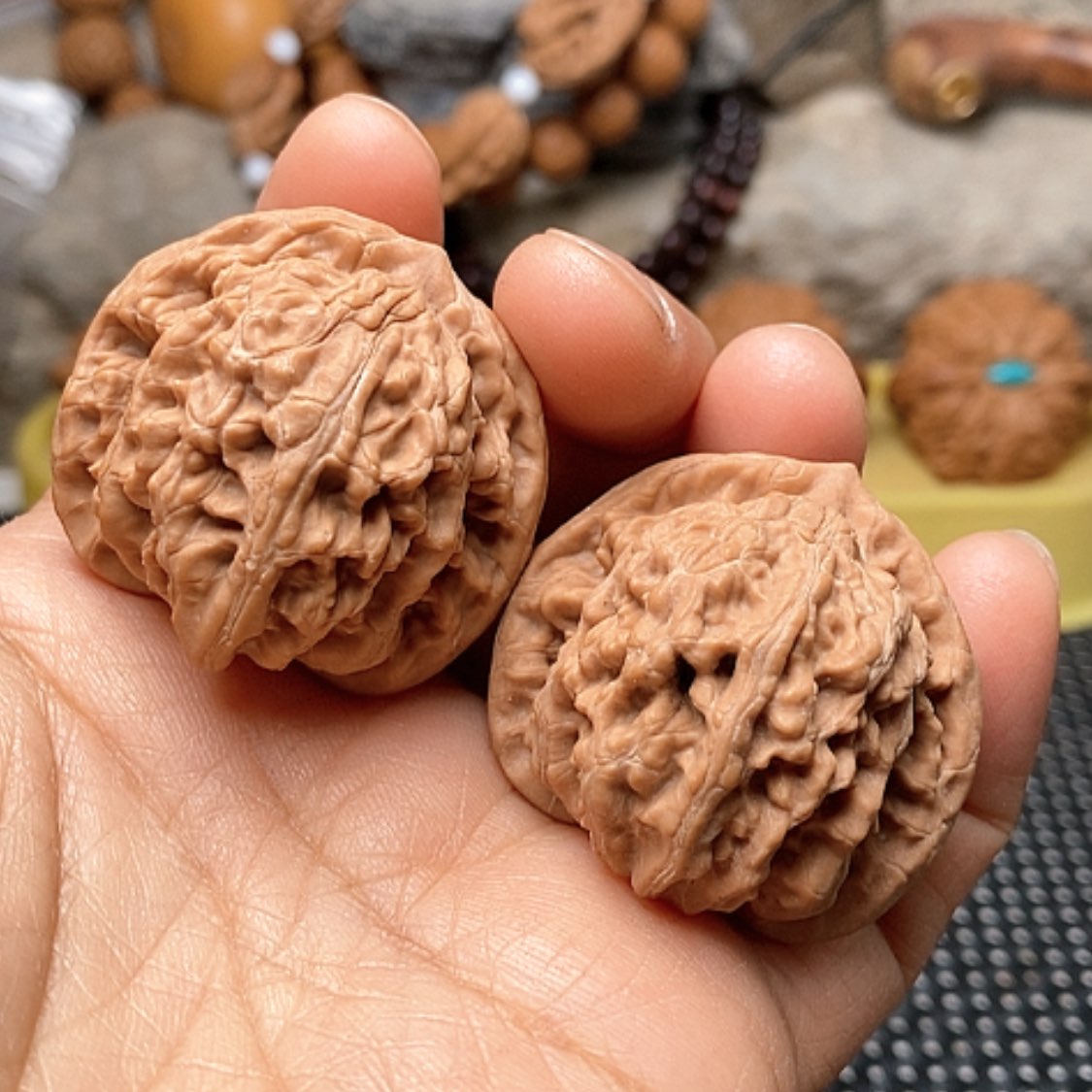 【闪购商品】文玩核桃把件霞云岭狮子头