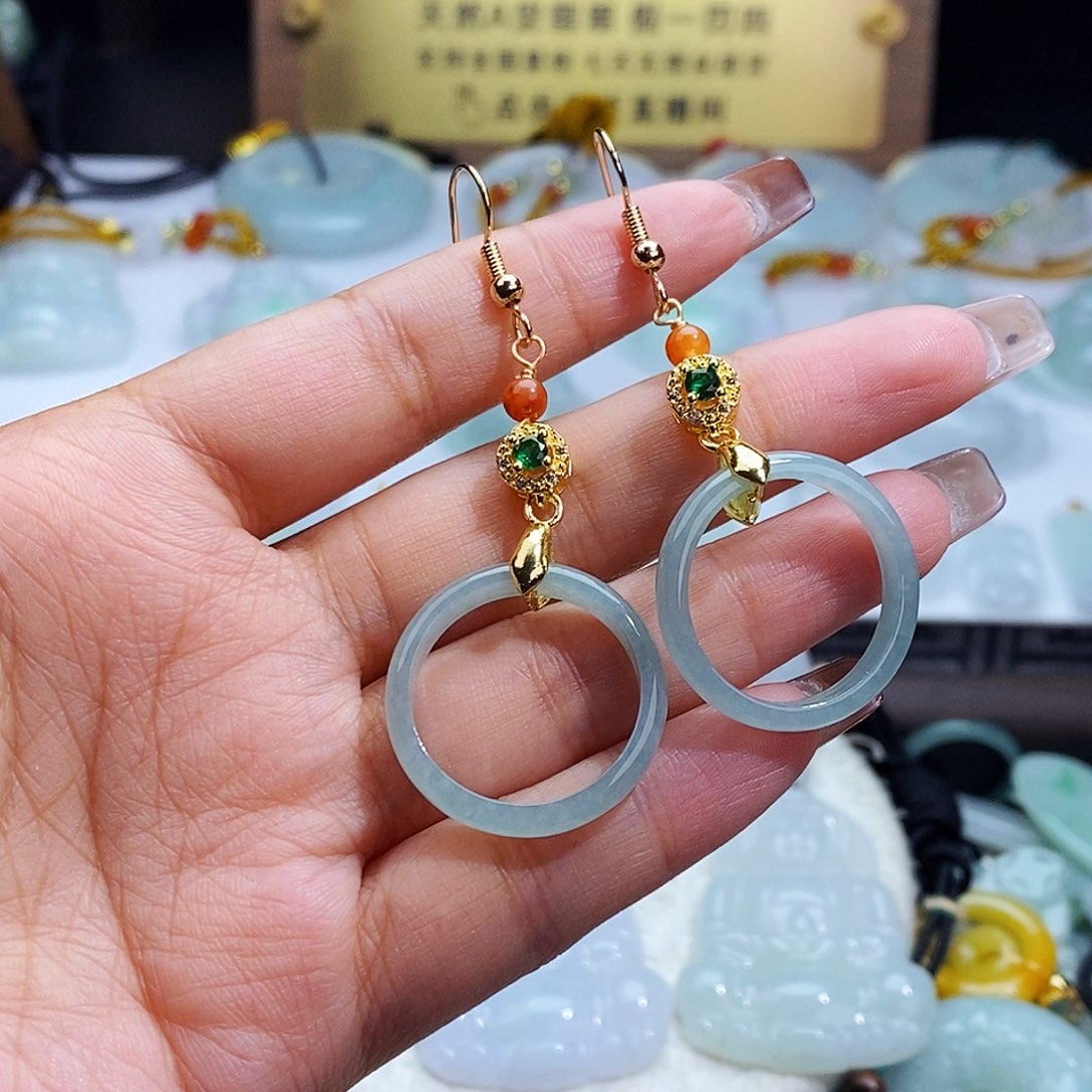 翡翠未镶嵌毛衣链8020