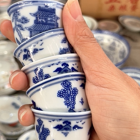 紫砂茶碗景德镇高温陶瓷