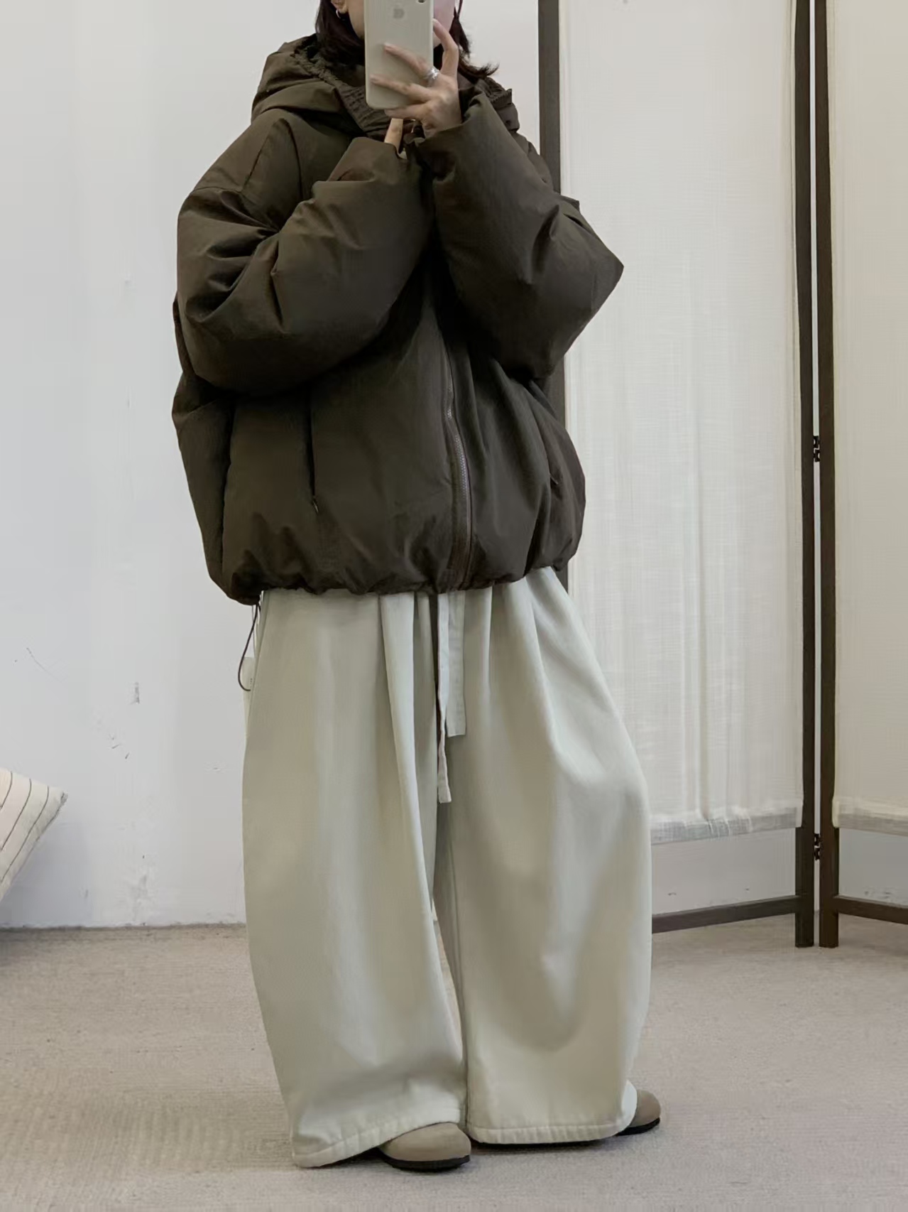 欧韩潮品825632连帽宽松日系90白鸭绒羽绒服短款保暖加厚冬季