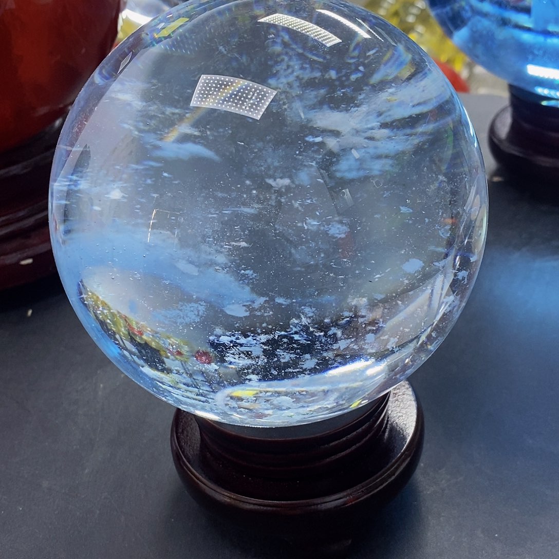 游****石材13.7厘米蓝水摆件