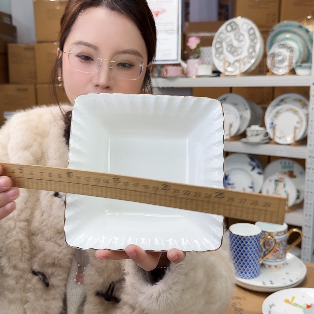 骨瓷7英寸18cm方碗1只装