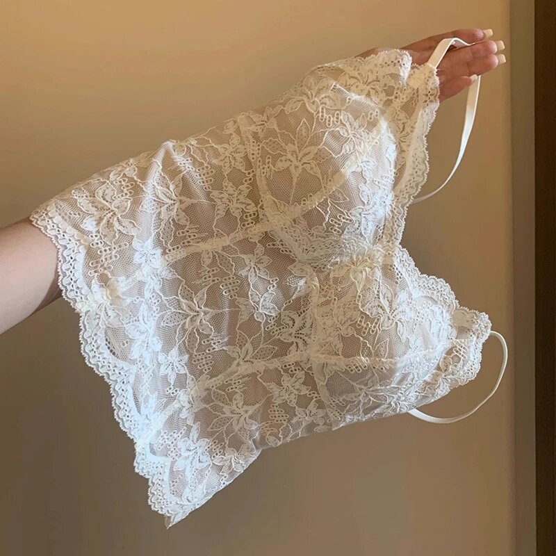 法式性感蕾丝美背吊带磨毛保暖背心带胸垫内搭打底上衣可外穿纯欲