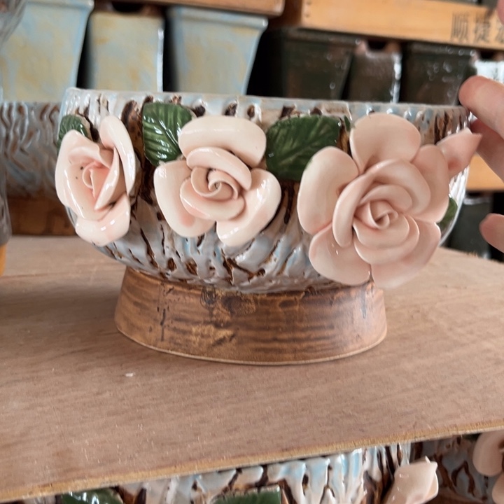 紫砂花盆粗陶材质多肉花盆