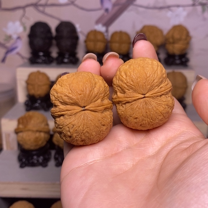 文玩核桃把件43Y—寿星头37尺44克