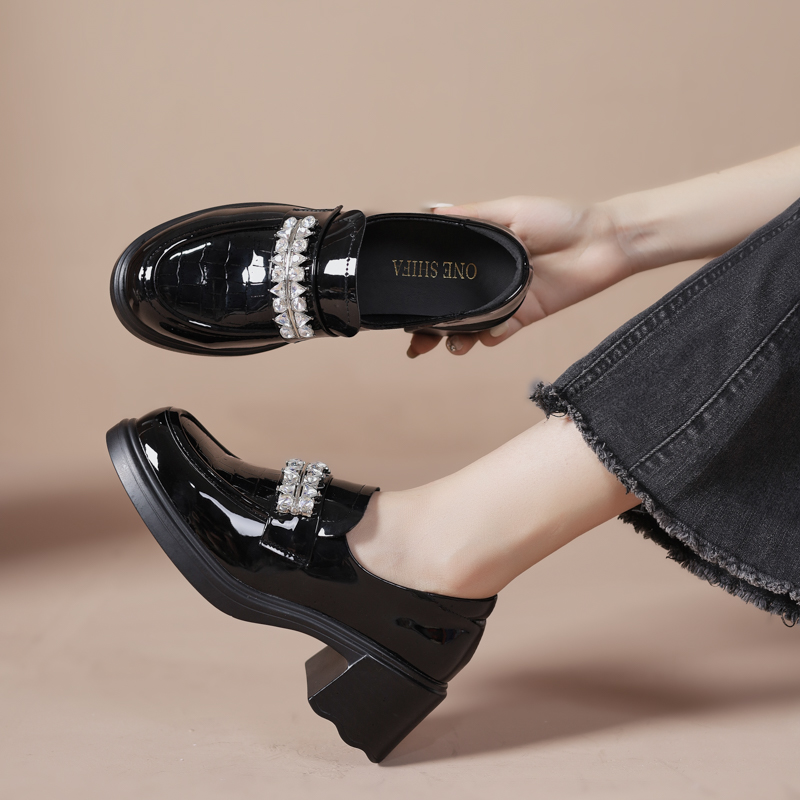 【全额运费补贴】太妃糖法式乐福鞋软底软面舒适一脚蹬小皮鞋时尚鞋