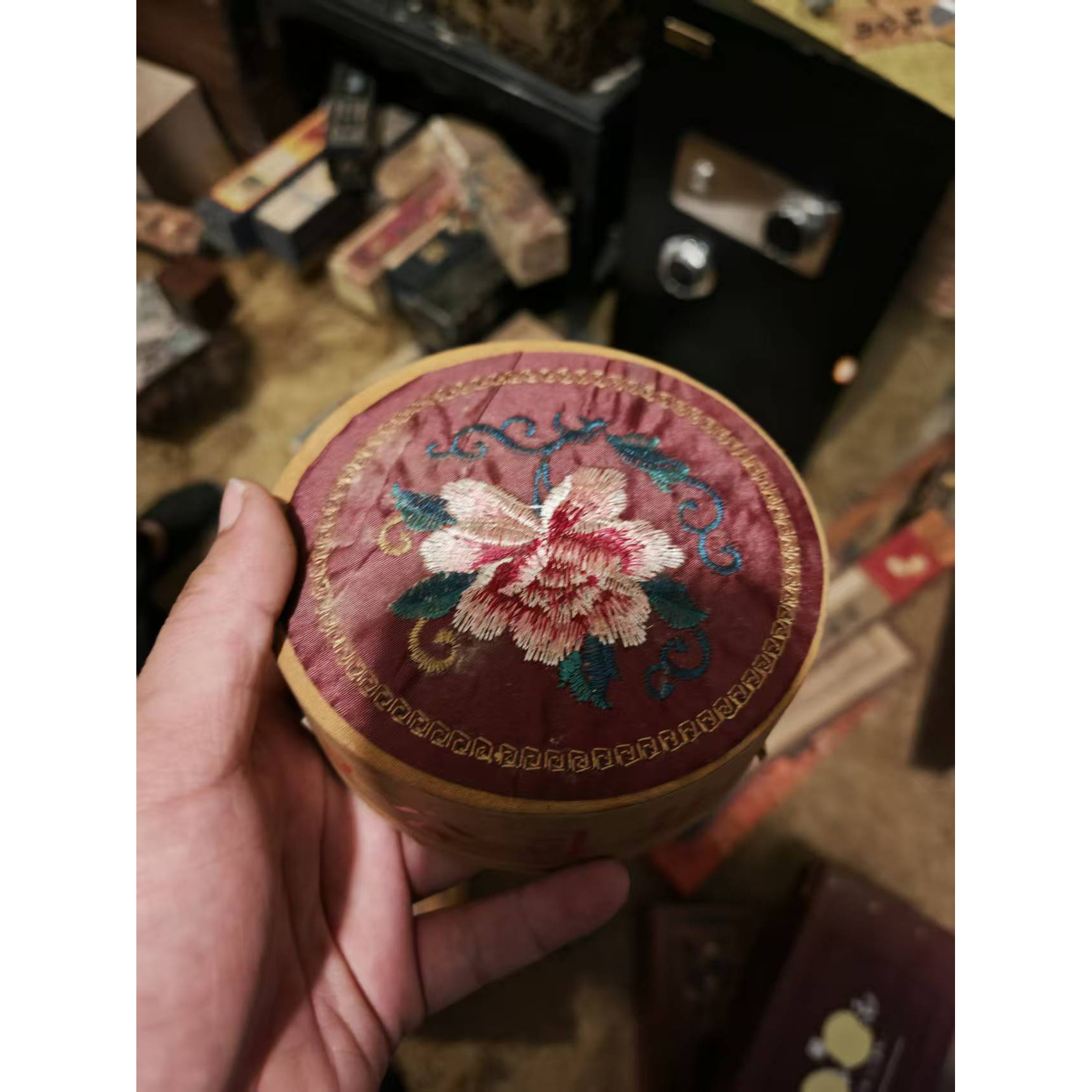 家居饰品 小圆盒 流水家居摆件仿古工艺品