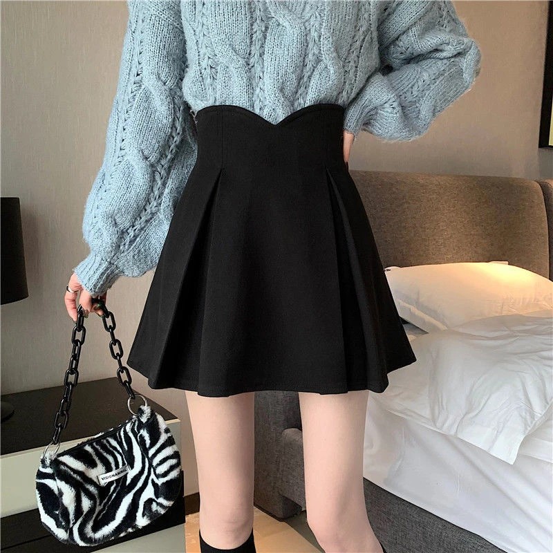 【晶晶】2025秋款大码胖mm辣妹风高腰半身裙遮胯显瘦百褶裙百褶半身