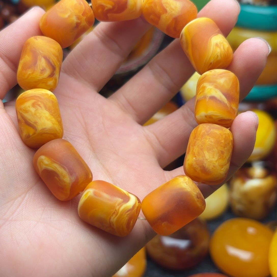 未镶嵌琥珀手链蜜蜡